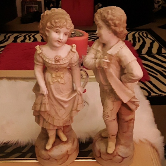 Figurines. Antique German, Bisque, Stunning - Picture 2 of 7
